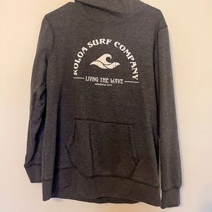 Koala surf, dark gray hoodie